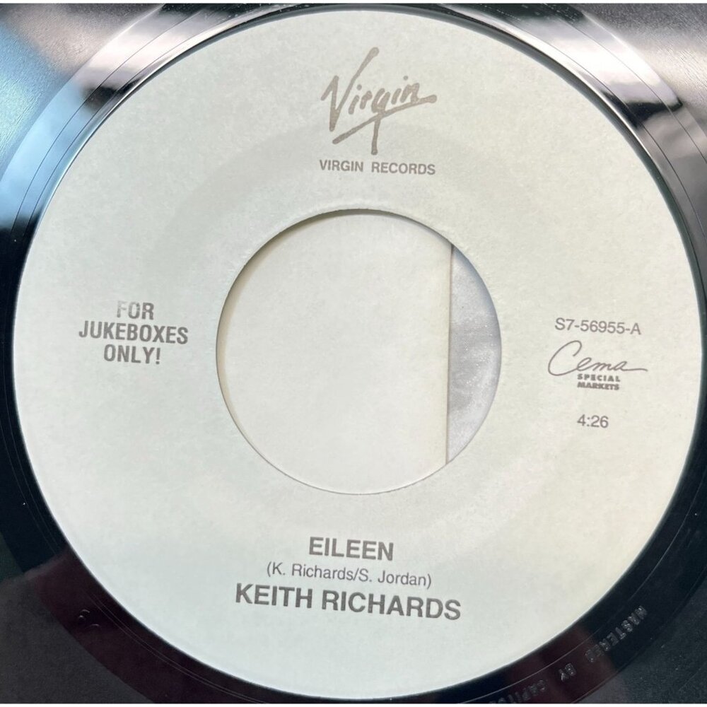 Keith Richards Eileen / Wicked as it Seems 45 Vinyl 90s Rock Jukebox Virgin